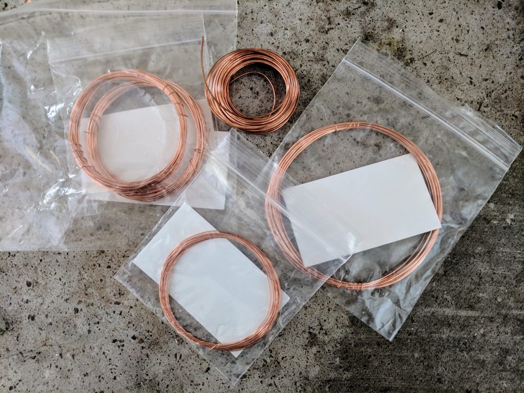 Always store copper wire in sealable plastic bags to protect from corrosion.